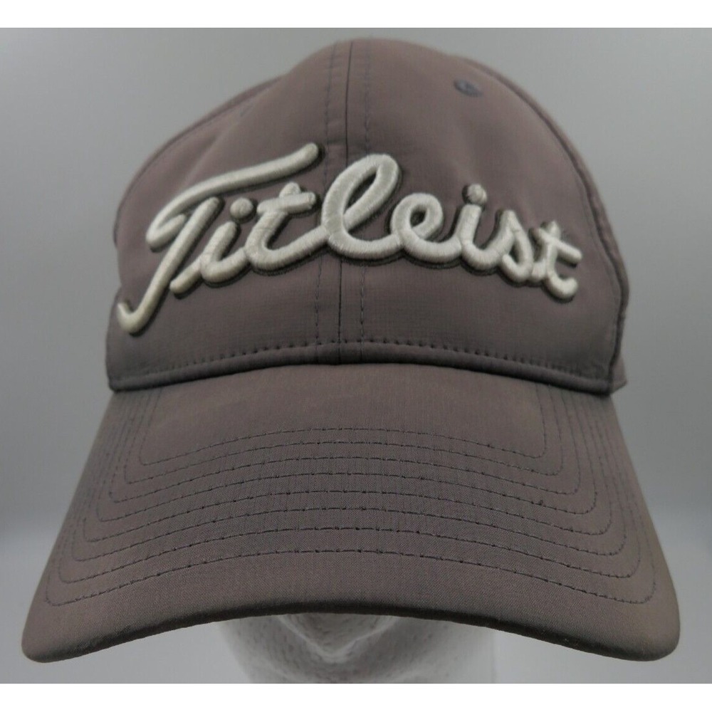 Titleist Pro V1 FJ Strap-Back Hat Gray White Lightweight Polyester Spandex Fade
